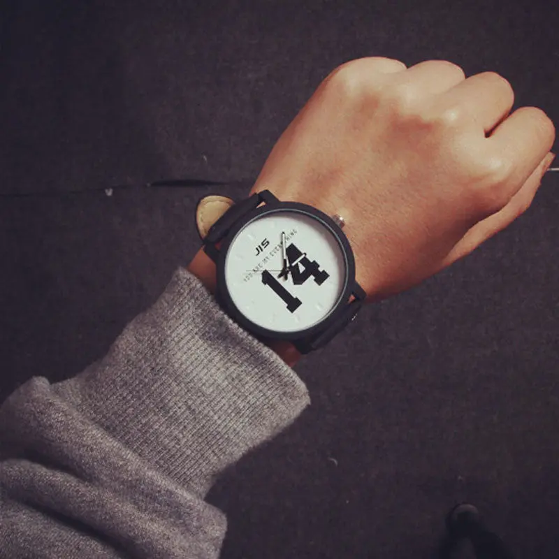 Lovers Watch Men Women Leather Relojes Quartz Wristwatch Casual Sport Couples 1314 Watches 2