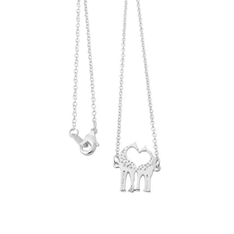 Loving Giraffes Charm Necklaces Small Simple Animal Necklaces 10Pcs-N002 1