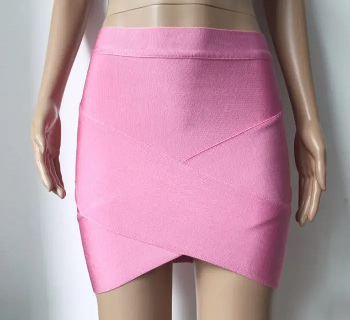 Low Elasticity Multi Color Sexy Micro Mini High Waist Pencil Skirts Casual Club Tight Bandage Bodycon Skirt 12
