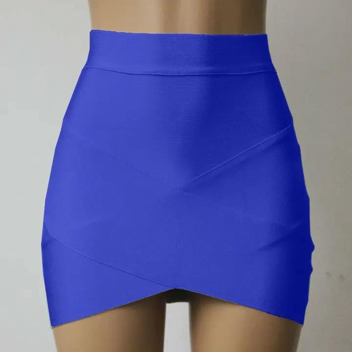 Low Elasticity Multi Color Sexy Micro Mini High Waist Pencil Skirts Casual Club Tight Bandage Bodycon Skirt 5