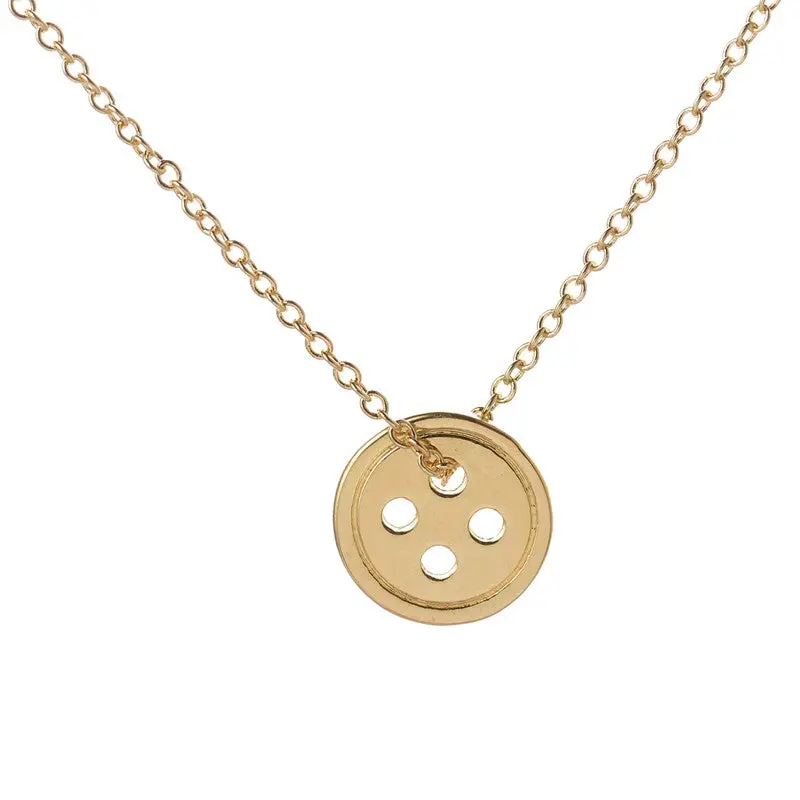Lucky Button Jewelry Simple Button Pendant Necklace Pinocchio Necklaces 10Pcs- N111 1