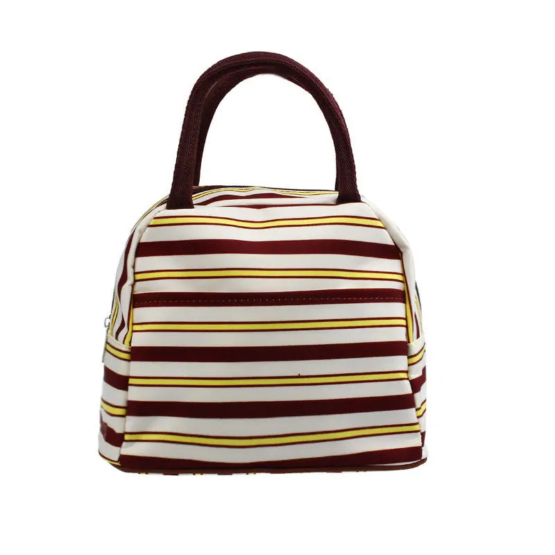 Lunch Bag & Portable Stripe Food Bags Lunch Bags Convenient Lunch Packet Lunch Bolsa Feminina Smile 1