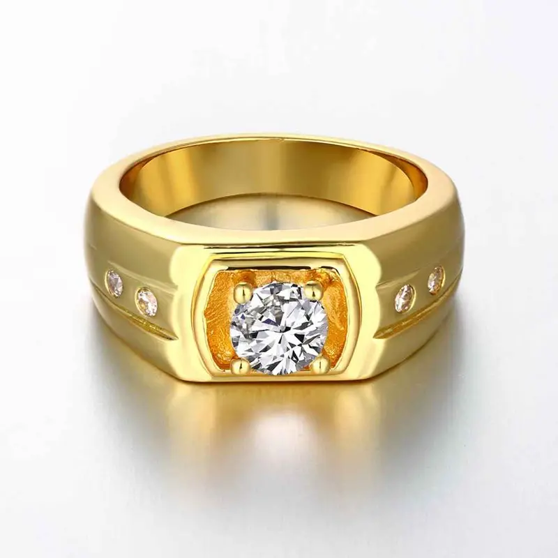 Luxurio 18K Gold Plated Engagement Ring Fire Stone S In Euros Margarida Skgr141 1