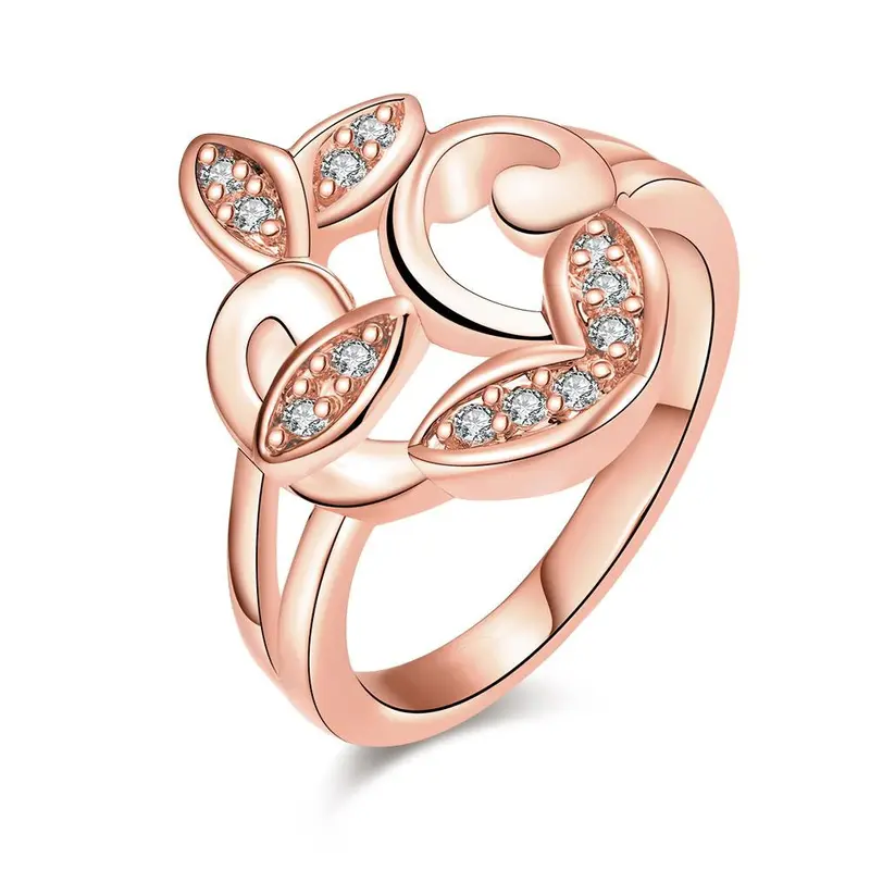 Luxurio 18K Gold Plated Engagement Ring Houttuynia Anel Feminino Sport Skgr 64 3