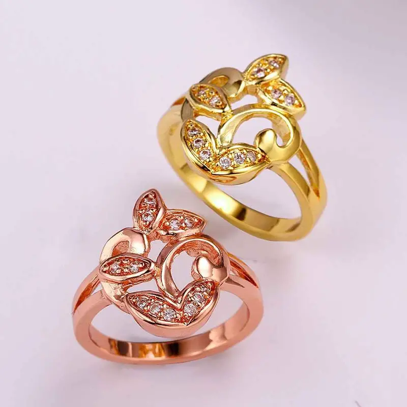 Luxurio 18K Gold Plated Engagement Ring Houttuynia Anel Feminino Sport Skgr 64 4