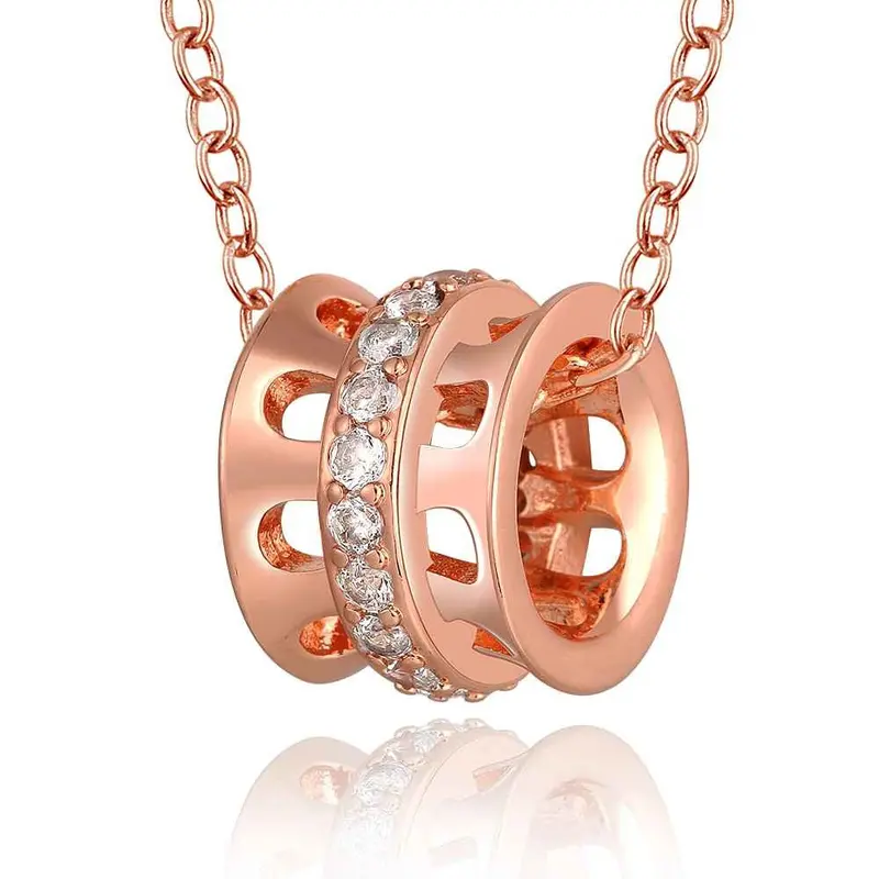 Luxurio 18K Gold Plated Necklace Hollow Cylinder Collier Femme Accessories Smtpn8 8 2