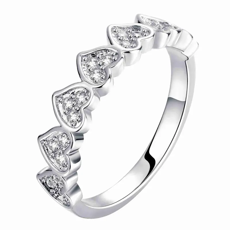 Luxurio 18K Gold Plating Rings Love Connected Anillos Love 3