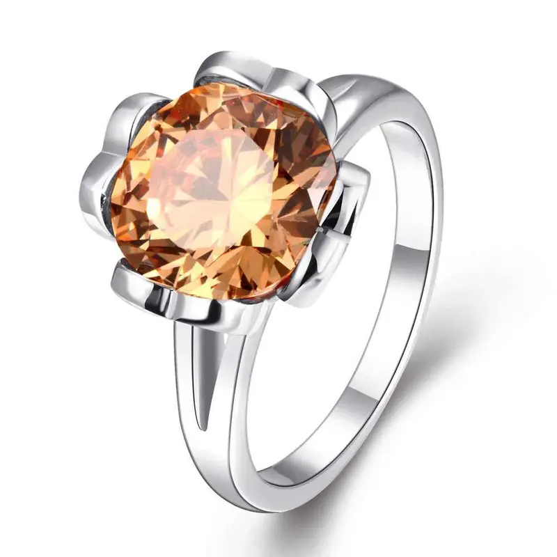 Luxurio 18K Gold Plating Rings Polygon Package Inserts Anillos Bone181 3