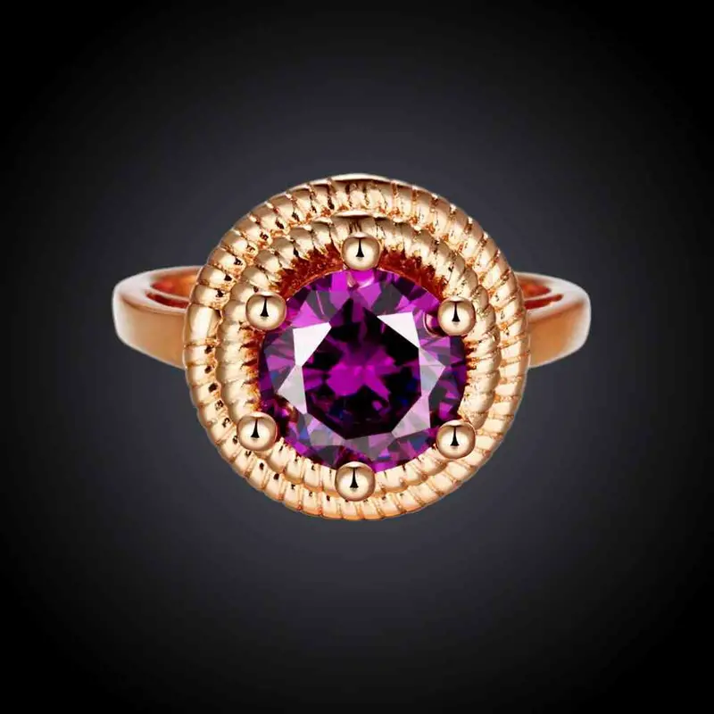 Luxurio Acessorios Para Mulher Ring Insets Purple Gem Aneis Collier Plastron Skgr1 3 2