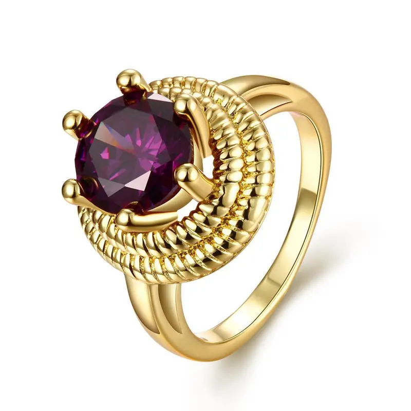 Luxurio Acessorios Para Mulher Ring Insets Purple Gem Aneis Collier Plastron Skgr1 3 3