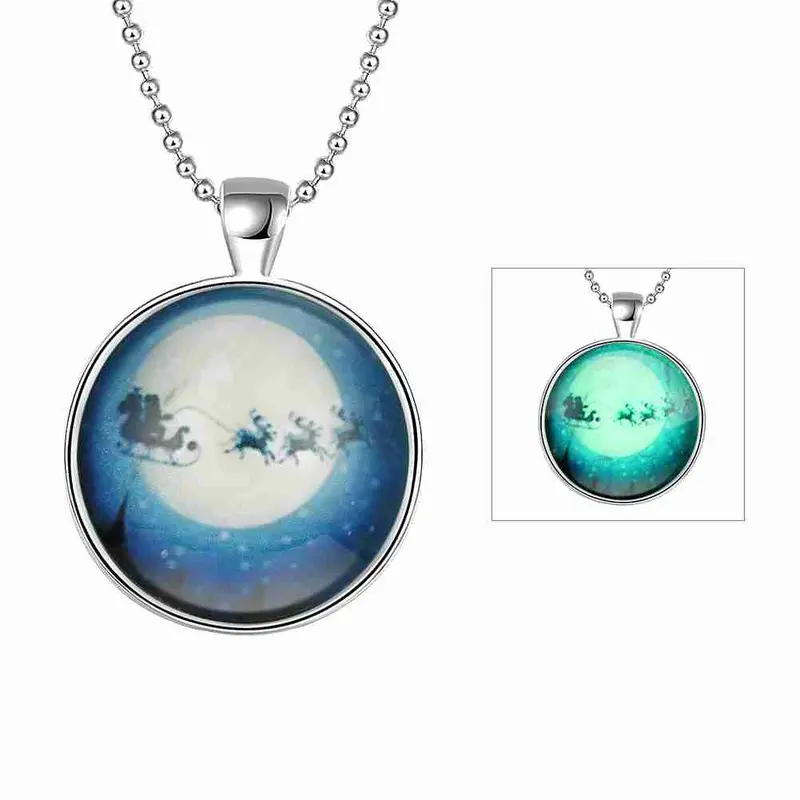 Luxurio Glowing Luminous Necklace Women Cross Maxi Necklace Wedding322 5