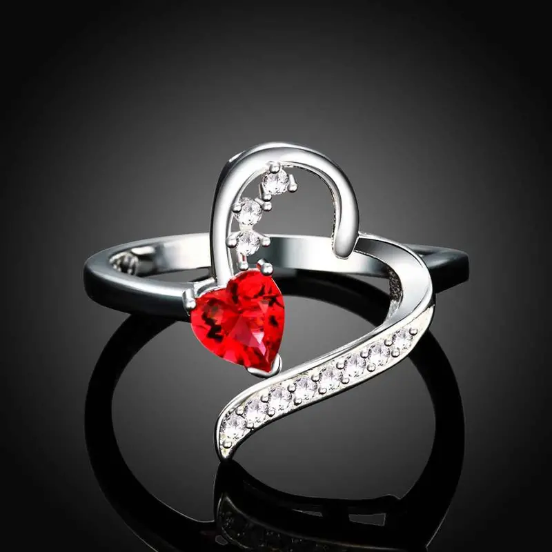Luxurio Silver Plated Engagement Ring Opal Bijoux Femme Fspr 16 1