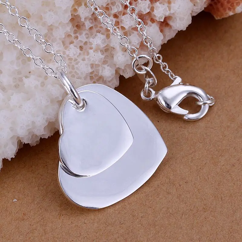Luxurio Silver-Plated Pendants Dual Objectively Big Necklace Charm 1