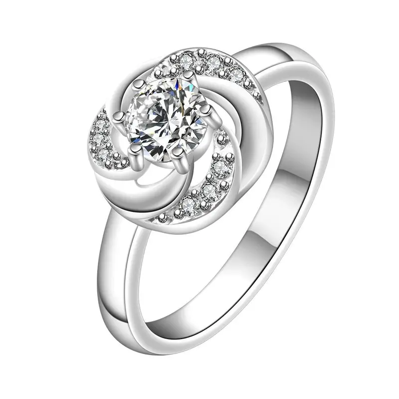 Luxurio Silver Rings Austria Crystal Men Ring Personalized 4 3