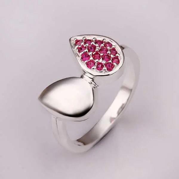 Luxurio Silver Rings For Men Heart Anel Masculino Charm 9 2