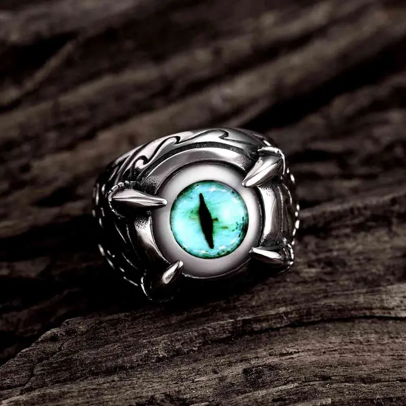 Luxurio Stainless Steel Rings Four Claw Round Anel Feminino Charm Mayar234 3
