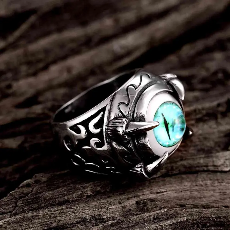 Luxurio Stainless Steel Rings Four Claw Round Anel Feminino Charm Mayar234 4