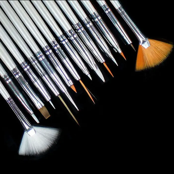 Luxury 15 Nail Art Design Brushes Painting Pen Polish Tips White 1