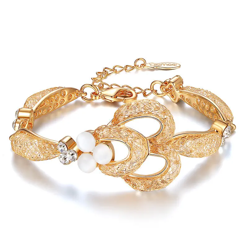 Luxury 18K Rose Gold Plated Chain Bracelet For Luxury Zircon 1