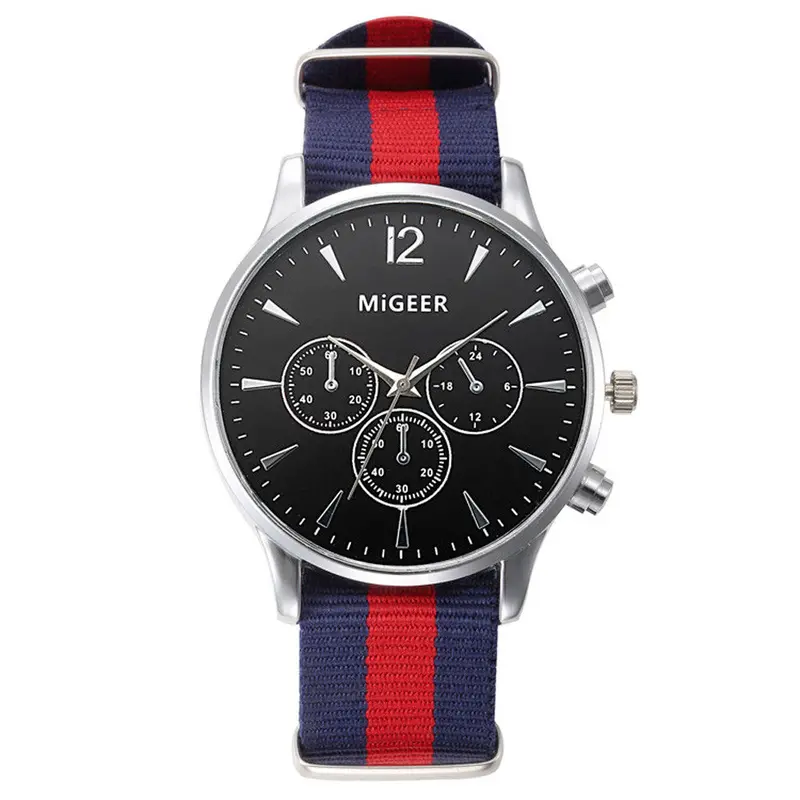 Luxury Canvas Men's Watch Military Watch Men Quartz Clock Man Sports Watches Army Relogios Masculino Montre 1