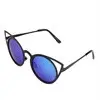 Luxury Classic Noveltymetal Temple Framecat Eye Round Circle Uv400 Sunglasses Trendy Eyewear 11