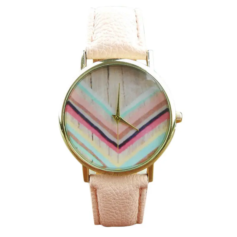 Luxury Colorful Faux Leather Women Watches Relojes Mujer Ladies Quartz Analog Clock Wrist Hour 1