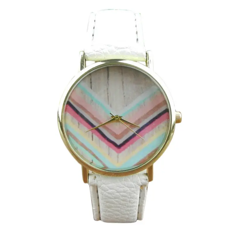 Luxury Colorful Faux Leather Women Watches Relojes Mujer Ladies Quartz Analog Clock Wrist Hour 2