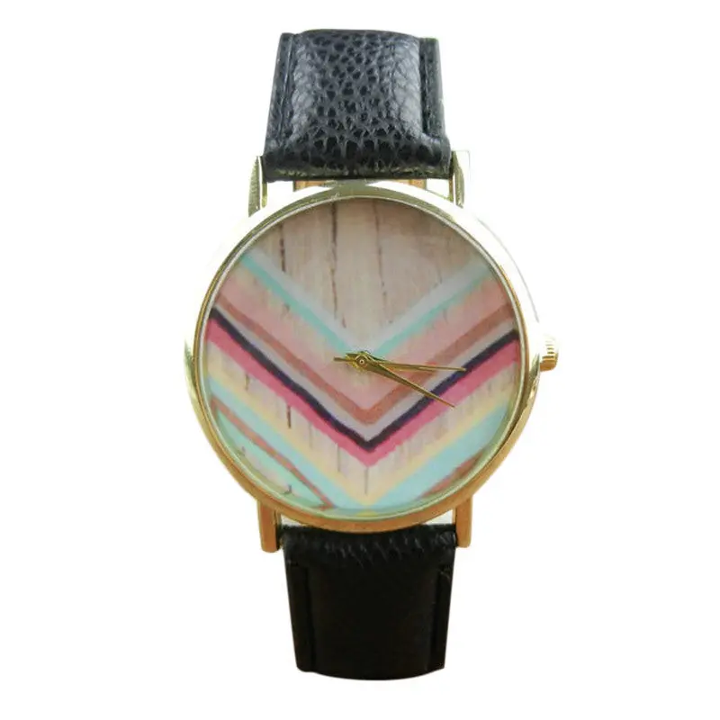 Luxury Colorful Faux Leather Women Watches Relojes Mujer Ladies Quartz Analog Clock Wrist Hour 3