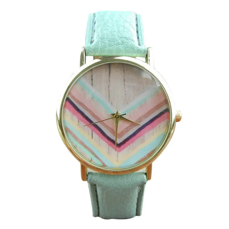 Luxury Colorful Faux Leather Women Watches Relojes Mujer Ladies Quartz Analog Clock Wrist Hour 5