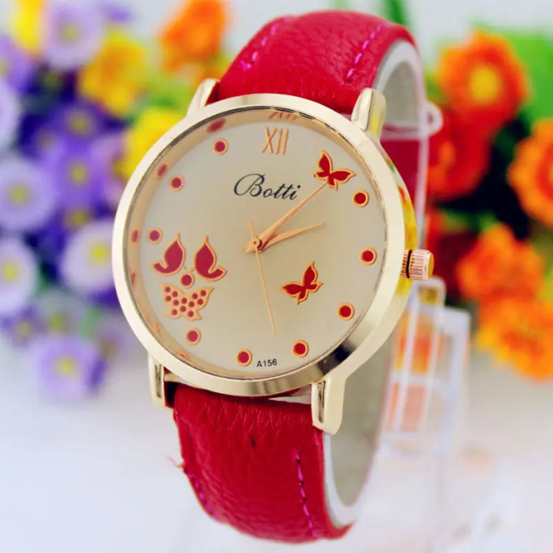 Luxury Elegant Women's Watch Stainless Steel Leather Brand Wristwatch Fashion Ladies Dress Watch 1