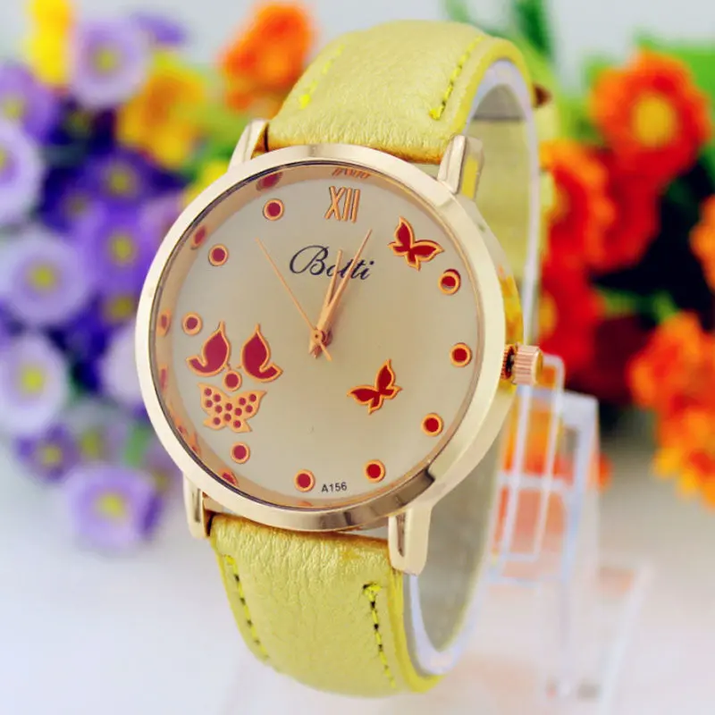 Luxury Elegant Women's Watch Stainless Steel Leather Brand Wristwatch Fashion Ladies Dress Watch 3