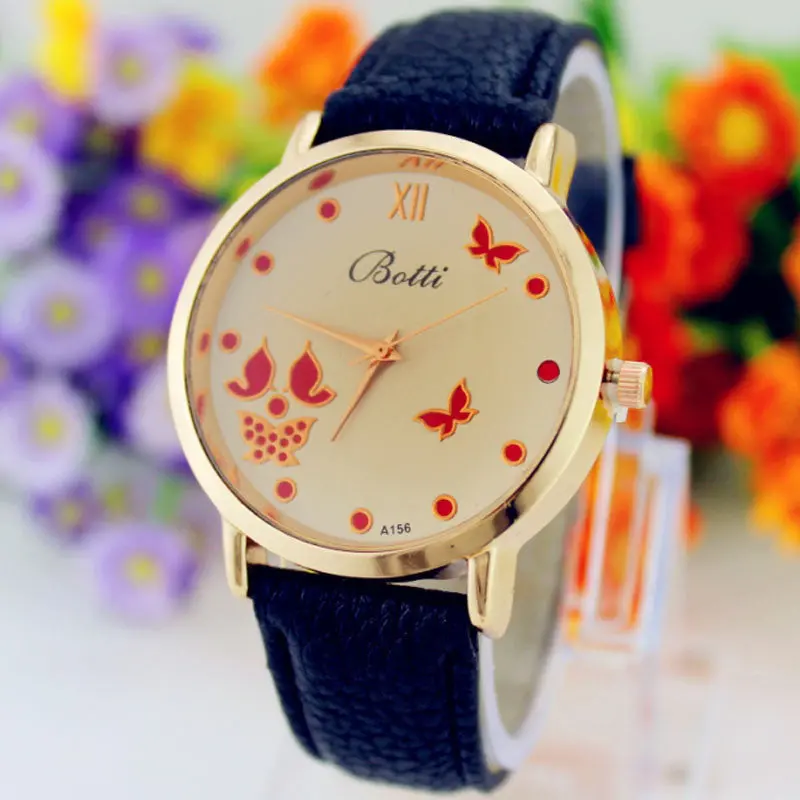Luxury Elegant Women's Watch Stainless Steel Leather Brand Wristwatch Fashion Ladies Dress Watch 5
