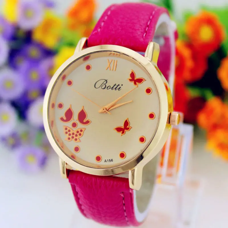 Luxury Elegant Women's Watch Stainless Steel Leather Brand Wristwatch Fashion Ladies Dress Watch 6