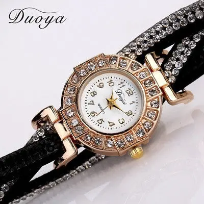 Luxury Er Watches Women Ladies Bracelet Quartz Wristwatch Crystal Diamond Clock Women Dress Watch 10 Colors 1