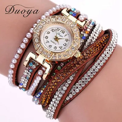 Luxury Er Watches Women Ladies Bracelet Quartz Wristwatch Crystal Diamond Clock Women Dress Watch 10 Colors 3