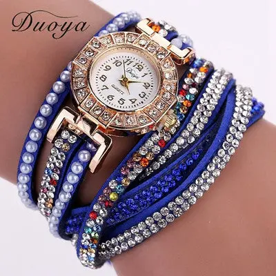 Luxury Er Watches Women Ladies Bracelet Quartz Wristwatch Crystal Diamond Clock Women Dress Watch 10 Colors 4