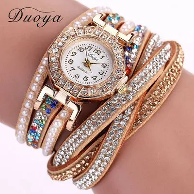 Luxury Er Watches Women Ladies Bracelet Quartz Wristwatch Crystal Diamond Clock Women Dress Watch 10 Colors 5