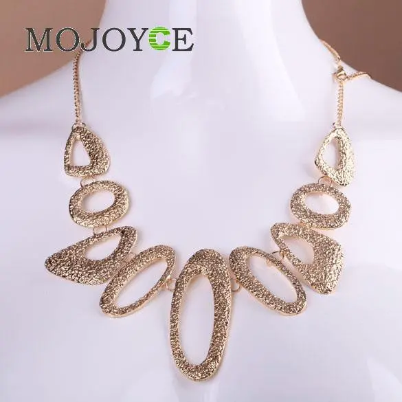 Luxury Exaggerated Water Drop Geometrical Irregular Alloy Choker Necklace 1