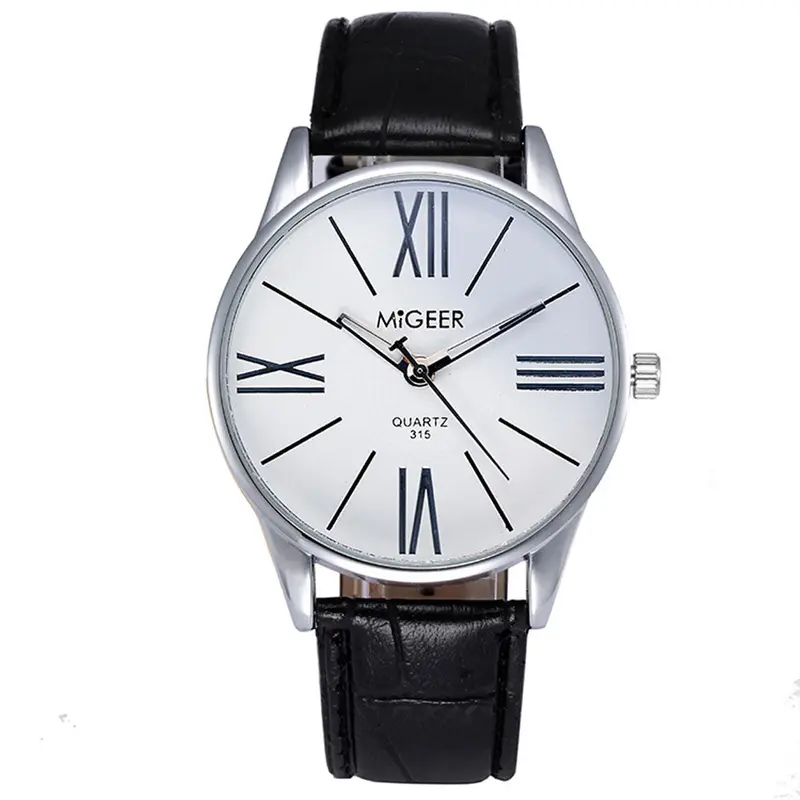 Luxury Fashion Crocodile Faux Leather Mens Analog Watch Wrist Watches Relogio Masculino 1
