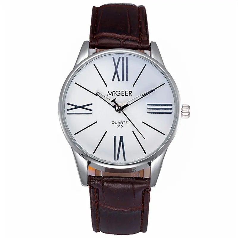 Luxury Fashion Crocodile Faux Leather Mens Analog Watch Wrist Watches Relogio Masculino 2