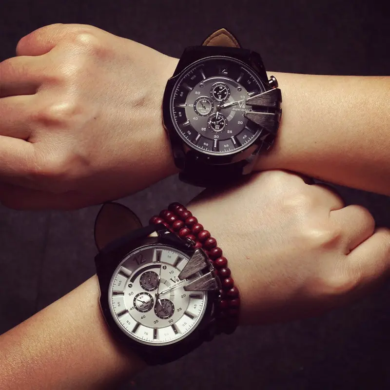 Luxury Faux Leather Men Watch Quartz Analog Business Wrist Watches Men Montre Homme Relogio 1