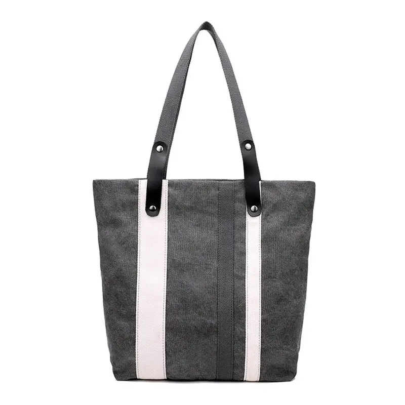 Luxury Handbags Women Bags Designer Canvas Handbag Stripe Shoulder Large Tote Ladies Bags Bolsos Mujer 2