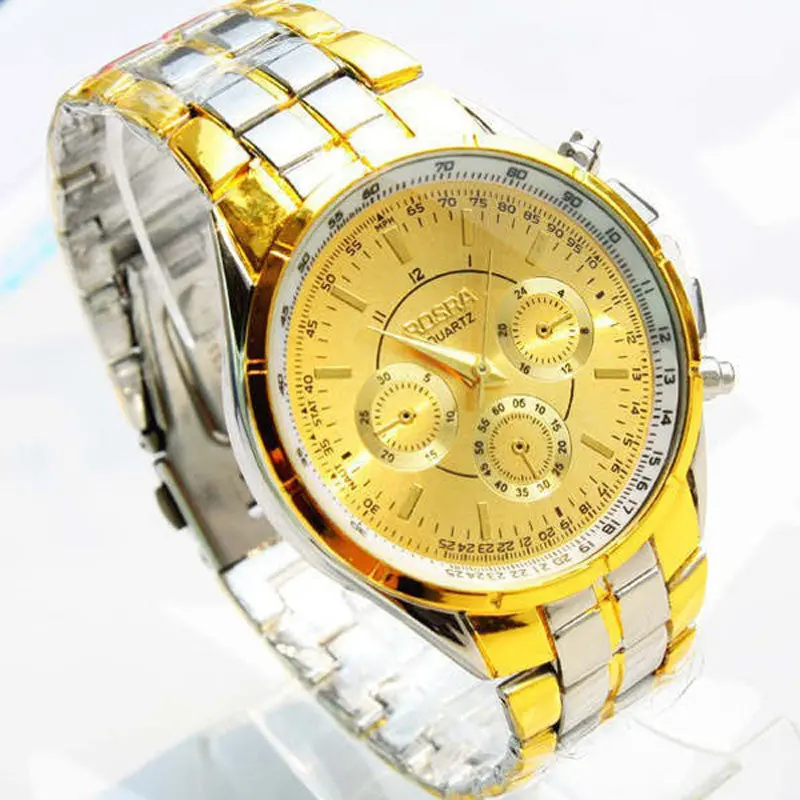 Luxury Men Roman Numerals Watches Metal Analog Quartz Fashion Wrist Watch 1