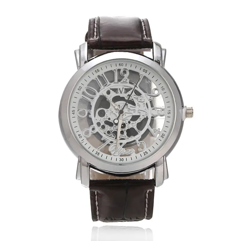 Luxury Men's Watch Quartz Imitate Skeleton Hours Sport Casual Boys Military Army Reloj Relogio 2