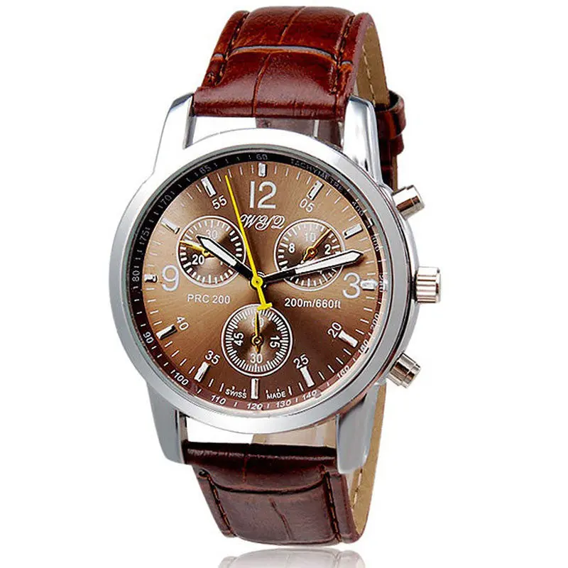 Luxury Montre Best Selling Men's Watch Faux Leather Men Quartz Watches Business Sport Hour Military Relogio 2