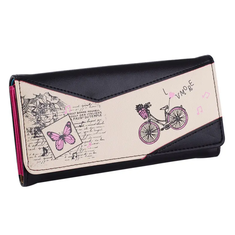 Luxury Purses Women Wallets Leather Long Design Wallet Lady Clutch Casual Womens Purse Fa Billetera 1