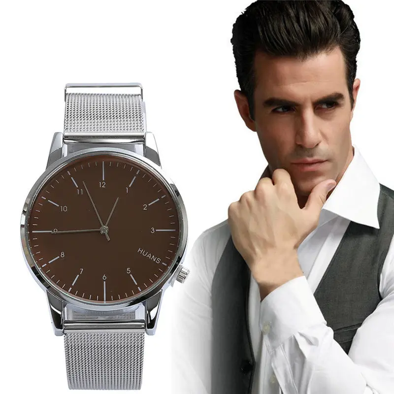 Luxury Quartz Sport Military Watch Orologio Uomo Stainless Steel Dial Leather Band Wrist Watch Men Fast Shipping Feida 2