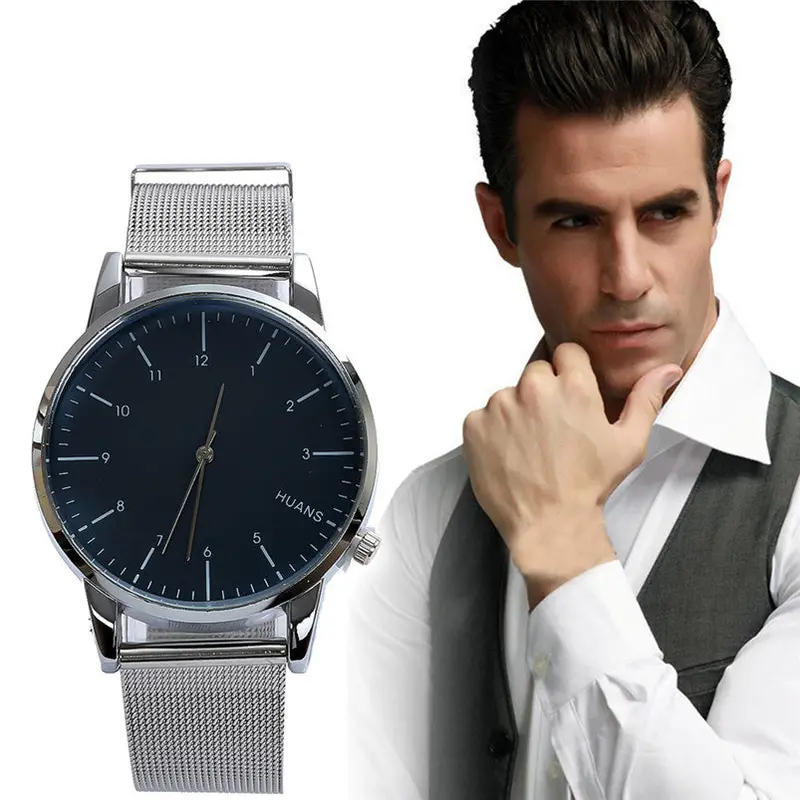 Luxury Quartz Sport Military Watch Orologio Uomo Stainless Steel Dial Leather Band Wrist Watch Men Fast Shipping Feida 3