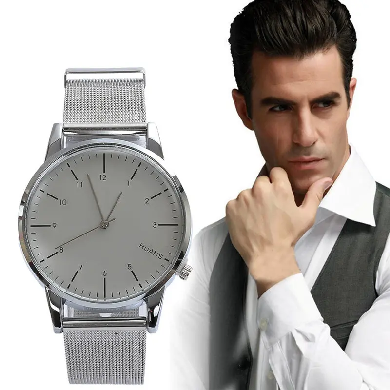 Luxury Quartz Sport Military Watch Orologio Uomo Stainless Steel Dial Leather Band Wrist Watch Men Fast Shipping Feida 4