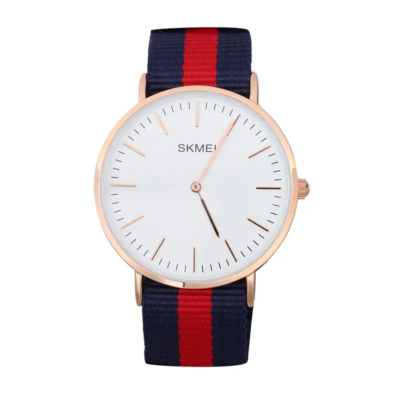 Luxury Quartz Watchescasual Ultrathin Nylon Band England Stripe Style Wristwatches 2